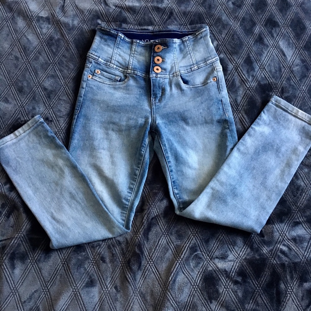 High rise sculpting skinny jeans